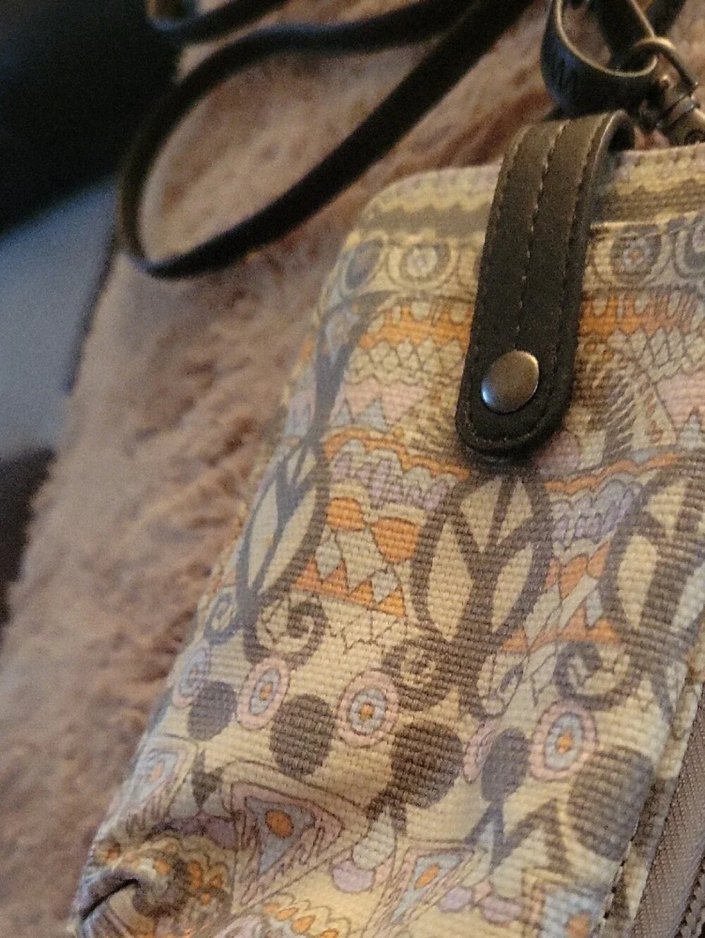 Sakroots  Crossbody Phone Wallet with Black Strap